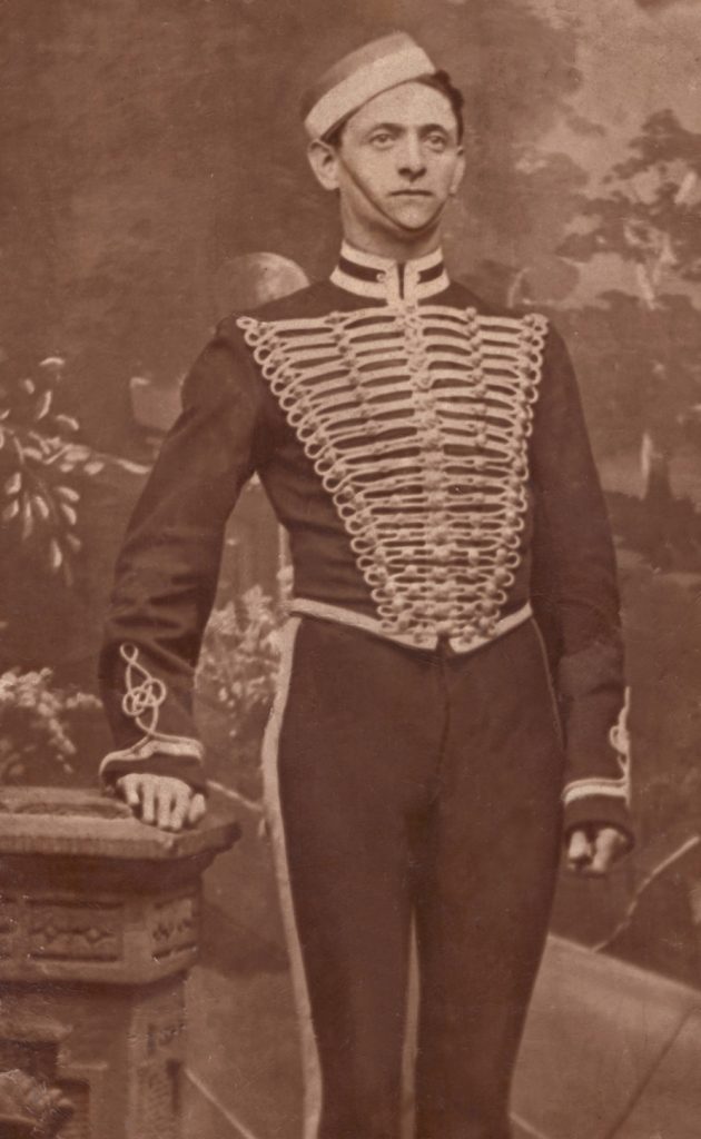 Preserving family photos and documents. A restored photo of Arthur Dearlove in his Yorkshire Hussars Uniform.