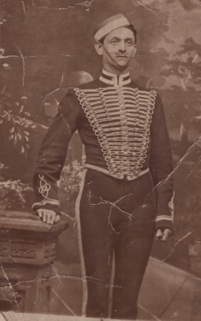 Preserving family photos and documents. A cracked and damaged photo of Arthur Dearlove in his Yorkshire Hussars Uniform.